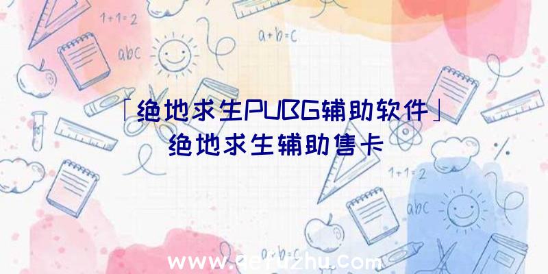 「绝地求生PUBG辅助软件」|绝地求生辅助售卡